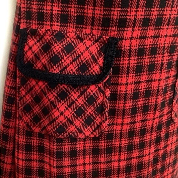Tommy Hilfiger red and black plaid dress 10 - Picture 4 of 5